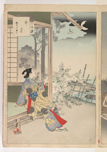 日式古典场景中的优雅女子