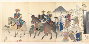 古代行军场景图