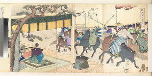 古代马球竞技场景图