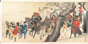 古代行军场景画