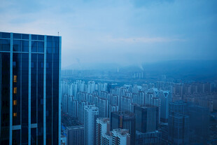 俯瞰城市高楼景观