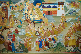 藏传佛教精美壁画场景