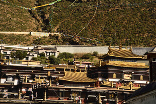 藏式建筑村落景观