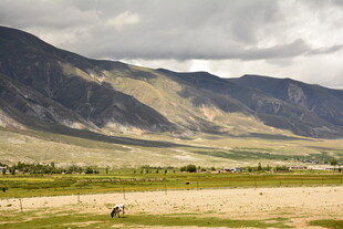 草原远山风景图