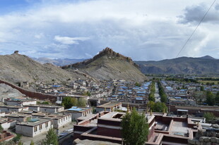 西藏城镇风光俯瞰