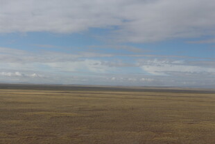 广袤草原与蓝天白云