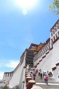 布达拉宫游客攀登壮观景象