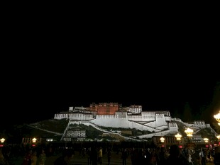 夜幕下的布达拉宫