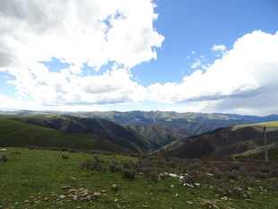 草原山峦间的开阔风光