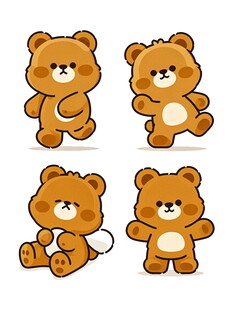 可爱小熊卡通形象集合