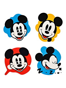 多彩米奇头像图案