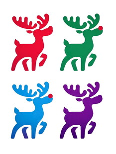 多彩驯鹿图案