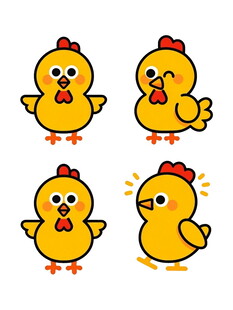 可爱小黄鸡表情集合