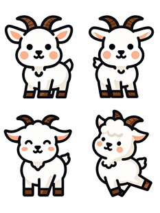 可爱小羊卡通形象集合