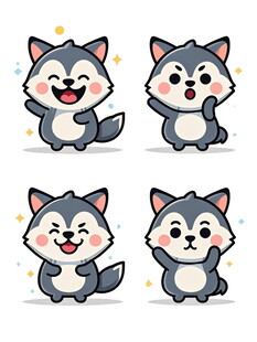 可爱哈士奇表情集合