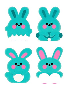 可爱蓝兔子卡通形象