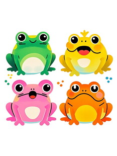 多彩青蛙卡通形象