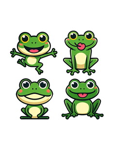 可爱青蛙卡通形象集合