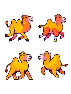 奔跑的骆驼卡通形象