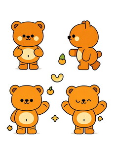 可爱小熊卡通形象集合