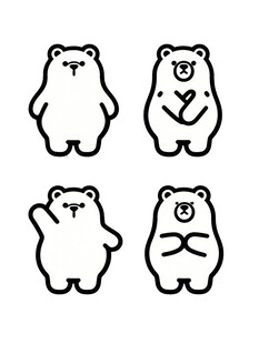 可爱小熊卡通形象集合