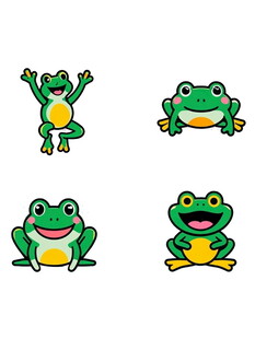 可爱青蛙卡通形象集合