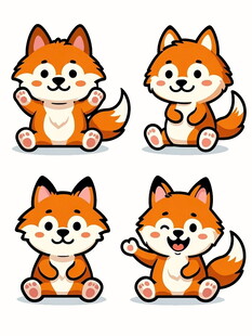 可爱小狐狸卡通形象