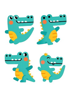 可爱卡通小鳄鱼动态组图