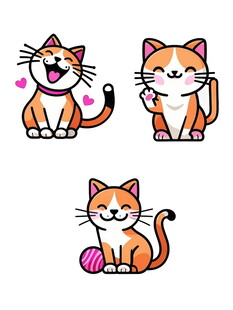 可爱猫咪趣味表情与动作