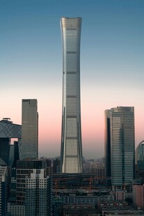 北京城市天际线中的摩天大楼