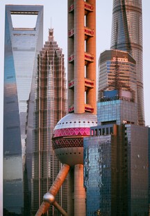 上海东方明珠塔城市景观