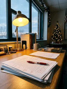 温馨书房内的静谧书写角落