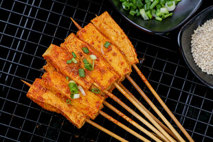 美味烤豆腐串