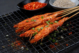 烤虾串