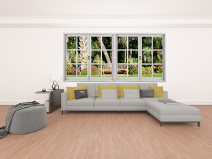 现代简约风格客厅窗户场景