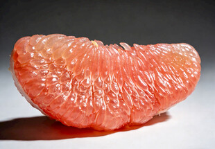 一瓣红柚果肉
