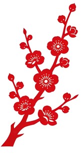 国潮梅花矢量设计