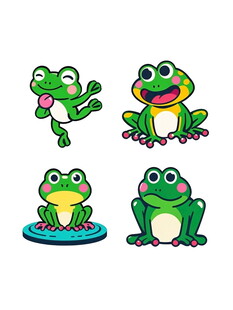可爱青蛙卡通形象集合
