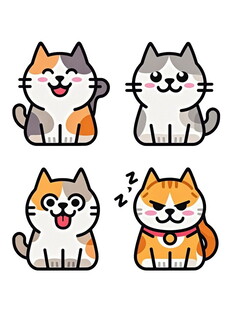可爱猫咪表情包集合