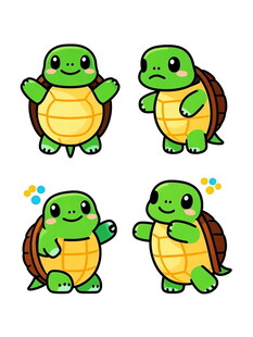 可爱卡通乌龟表情包