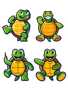 可爱卡通乌龟形象集合
