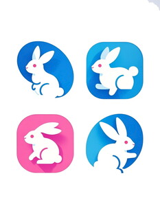 兔子图标设计集合