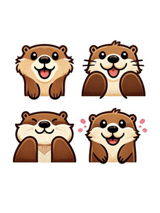 可爱海獭表情集合