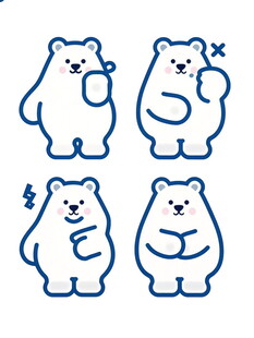 可爱小熊卡通形象集合