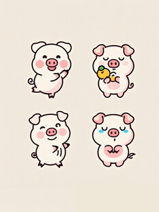 可爱小猪表情包集合