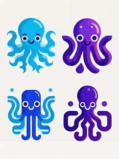 可爱章鱼卡通形象集合