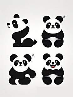 熊猫卡通形象设计集合