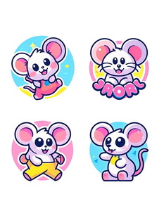 可爱卡通小老鼠图案集合