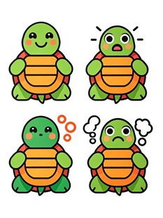 可爱乌龟表情集合