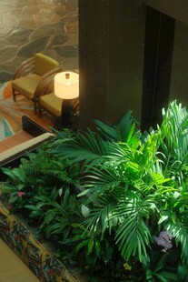 室内绿植与温馨台灯场景